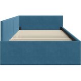  Kutni okvir kreveta s uzglavljem Plava 80 cm x 200 cm Baršun | shoptok.hr
