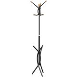  Stalak za kapute crni 176 cm od željeza obloženog prahom | shoptok.hr