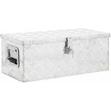  Kutija za pohranu srebrna 70 x 31 x 27 cm aluminijska | shoptok.hr