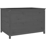 vidaXL Vrtna visoka greda siva 119,5x82,5x78 cm trdna borovina | Shoptok.si