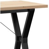  Blagovaonski stol Y-oblika 100x50x75,5 cm od borovine i čelik | Eponuda.com