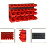 The Living Store Komplet za delavnico 30-delni rdeč in črn 77x39 cm polipropilen - Komplet Za Delavnico, (21738152) | Shoptok.si
