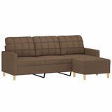  Trosjed s tabureom smeđi 180 cm od tkanine | shoptok.hr