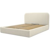 Scandic Krem tapecirani bračni krevet s prostorom za odlaganje s podnicom 140x200 cm Sea – | shoptok.hr