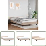 The Living Store Posteljni okvir z vzglavjem brez vzmetnice kapučino 140x190 cm - Posteljni Okvir Z Vzglavjem, (21737609) | Shoptok.si