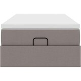 vidaXL Otomanski posteljni okvir z vzmetnico taupe 90x190 cm blago, (21611598) | Shoptok.si