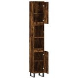 vidaXL Kopalniška omarica dimljeni hrast 30x30x190 cm inženirski les | Shoptok.si