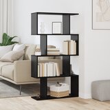 vidaXL Knjižna omara Črni hrast 70 x 24 x 129 cm Konstruiran les Cene