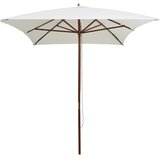  Suncobran 200 x 300 cm s drvenim stupom krem bijeli | Eponuda.com