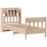 vidaXL Posteljni okvir brez vzmetnice 75x190 cm trdna borovina | Shoptok.si
