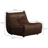 Atelier Del Sofa fotelja sa visokim naslonom ving chair bocek brown | ePonuda.com