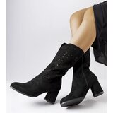 Gemre Black lace-up block heel boots Vergiate | Shoptok.si