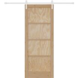 vidaXL Klizna vrata sa setom hardverskih komponenti 83x211 cm Čvrsto drvo od bora | shoptok.hr