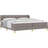 Box spring krevet Sivo-smeđa 200 x 200 cm tkanina - Sivo-smeđa 200 x 200 cm S gumbima | shoptok.hr