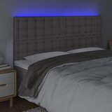  LED uzglavlje sivo 180x5x118/128 cm od umjetne kože | shoptok.hr