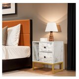 Hanah home noćni stočić glimmer fressia marble gold