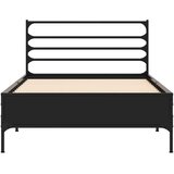  Okvir za krevet crni 100x200 cm konstruirano drvo i metal | shoptok.hr