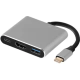 CABO ADAPTADOR USB-C PARA MACBOOK, IPAD, CELULAR, HDMI 4K, USB 3.0, PDW 100W, (5000277071)