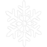  Božićna pahulja Plava 55,5 x 55,5 x 0,75cm PVC | shoptok.hr