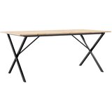  Blagovaonski stol X-oblika 180x90x75 cm od borovine i čelik | shoptok.hr