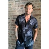 Trendyol Muška košulja sa crnim uzorkom plava | siva Cene
