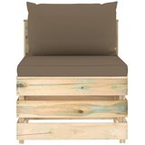  Modularna srednja sofa s jastucima od zeleno impregniranog drva | shoptok.hr