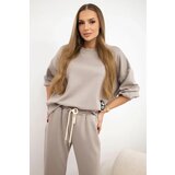 Kesi Włoski Viscose set sweatshirt + pants light beige | shoptok.hr