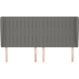  Uzglavlje s ušima tamnosivo 203x23x118/128 cm od tkanine | shoptok.hr