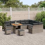  Vrtna sedežna garnitura z blazino 12 pcs Siva poli ratan, (5000153527) | Shoptok.si