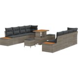  Set vrtne sofe od 11 dijelova s jastučićima Siva Poli Ratan Akacija | shoptok.hr