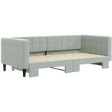  Dnevni krevet na razvlačenje svjetlosivi 90 x 190 cm baršunasti | shoptok.hr