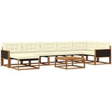  Set vanjskih sofa 8 kom. Prirodna i krem Poliester | shoptok.hr
