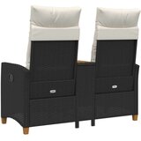  Rekreativna klupa s stolom Crna i krem-bijela 126 x 65 x 112 cm - Crna i krem bijela | shoptok.hr