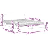 vidaXL Krevet s madracem tamnosivi 160x200 cm baršunasti | shoptok.hr