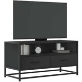 vidaXL TV omarica črna 80x34,5x40 cm inženirski les in kovina | Shoptok.si