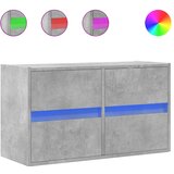 Maison Chic Stenska TV omarica - TV stojalo - Televizijska omarica z LED lučkami betonsko siva 80x31x45 cm, (21701121) Cene