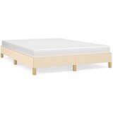Maison Chic Posteljni okvir - Dvoposteljna postelja - Zakonska postelja brez vzmetnice krem 160x200 cm blago-J3929, (21775768) | Shoptok.si