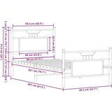 vidaXL Okvir kreveta bez madraca smeđa boja hrasta 80x200 cm drveni | shoptok.hr