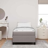 vidaXL Postelja z vzmetnico Taupe, Črna 90 x 190 cm | Shoptok.si
