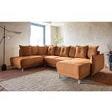 Miuform Ciglasta sklopiva kutna garnitura od samta (s lijevim kutom/u obliku slova "U") Lazy Lukka – | shoptok.hr