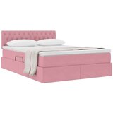  Krevet s od storage s madracem Ružičasta 140 x 190 cm Baršun | shoptok.hr