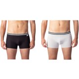 Bellinda COTTON STRETCH BOXER 2x - Double pack of cotton boxer shorts - black - gray Cene