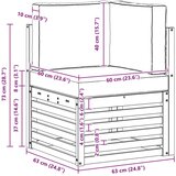 Vanjski kutni kauč Čvrsto drvo akacije Prirodna - Prirodna boja i krem kutna sofa | shoptok.hr