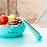 VIIDA Soufflé set vilica i žlica, antibakterijski nehrđajući čelik, veličina S - žuta | shoptok.hr