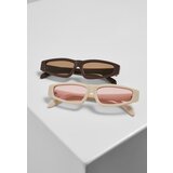 Urban Classics Lefkada 2-Pack Sunglasses Brown/Brown+White/Pink | shoptok.hr