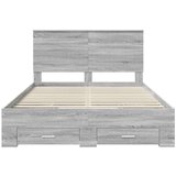  Konstrukcija postelje Siva Sonoma 140 x 200 cm Konstruiran les, (5000103427) | Shoptok.si