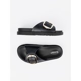 SEASTAR Black women's flip-flops with gold buckle | Shoptok.si