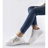 Gemre White and gold platform sneakers Montclair | Shoptok.si