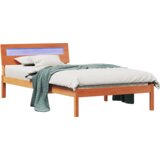  Krevetna konstrukcija S LED lampica s uzglavljem Voštano smeđa 75 x 190 cm | shoptok.hr