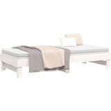  Izvlečna dnevna postelja bela 2x(80x200) cm trdna borovina, (20725372) | Shoptok.si
